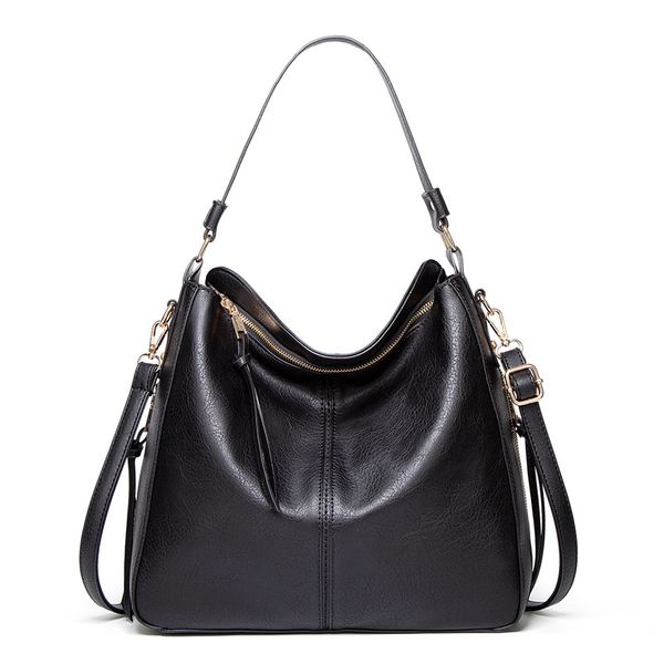 HBP 2021 Europeia e Americana Estilo Saco De Ombro Moda Lady Messenger Bandbag Grande Capacidade Carteira PU Couro Preto