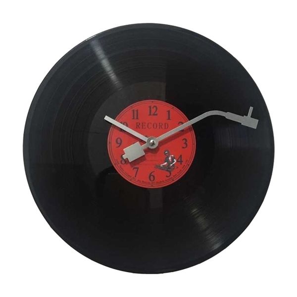 Quarz Runde Vintage Wanduhr modernes Design CD Schwarz Vinyl Schallplattenuhr Duvar Saati Horloge Wandbild Küchenuhr für Home Decor Y200109