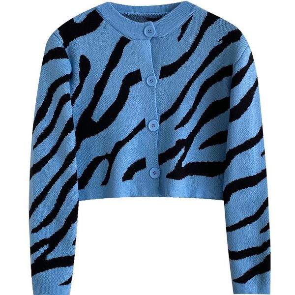 

women's knits & tees autumn hit color patchwork striped women sweater korean o neck long sleeve streetwear cardigan vintage single brea, White