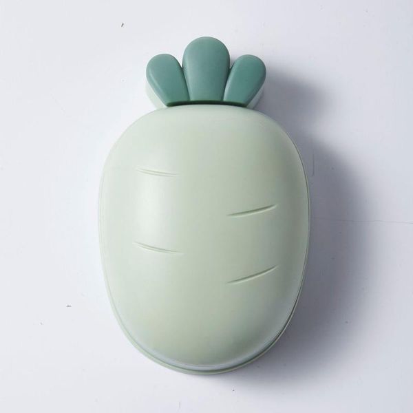 

soap dishes creative carrot double layer box with lid bathroom dish tray drain household tools