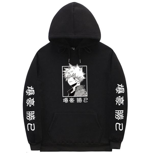

2021 new japan anime hip hop sweatshirt clothes my hero academia men hoodies autumn winter pullover sweats hoodie fashion sweatshirts 4pda, Black