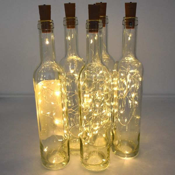 

strings battery powered cork wine bottle light 1m / 2m diy led string bar birthday party ser strip
