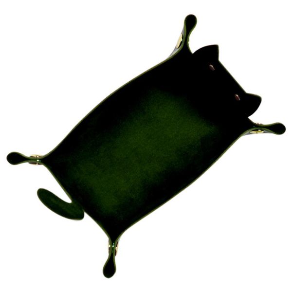 

kitchen storage & organization cat shaped accessories bedside folding tray pu leather cute makeup tool key phone coin home entryway for jewe