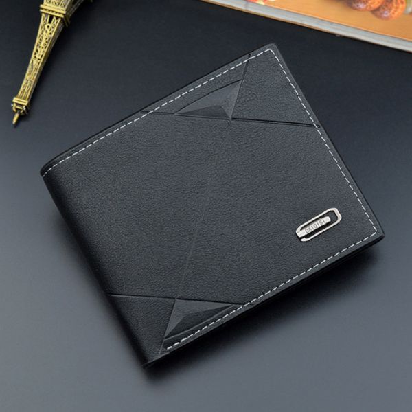 

men business leather billfold wallet brand luxury short slender men's wallets money credit card dunne hombre billetera portfolio, Red;black