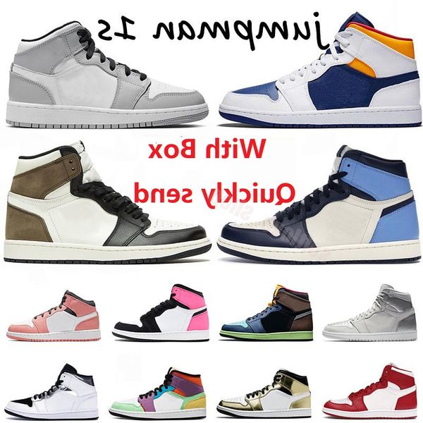 

new 1 university blue twist mid milan digital pink lightbulb chicago shoes men 1s 3 bred toe court purple unc patent sneakers