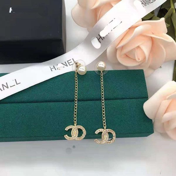 

charms xiangjia pendant earrings brass 925 classic diamond inlaid high-grade sense famous garden style earrings, Golden