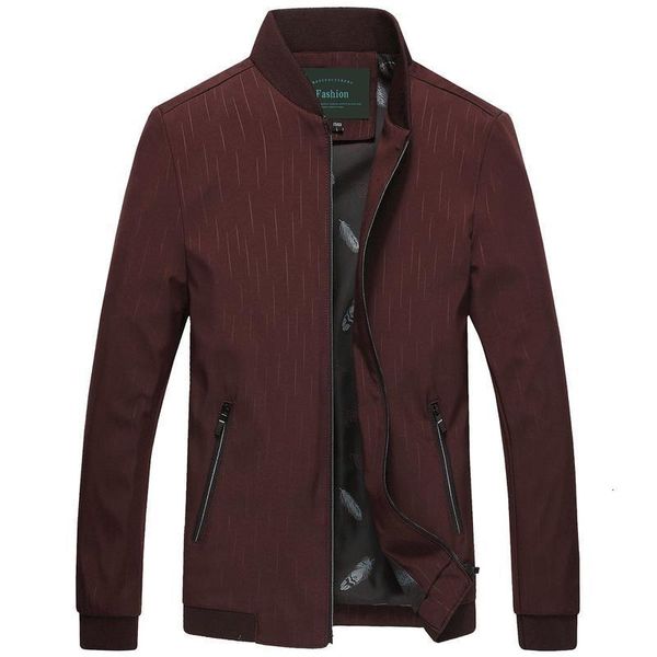 

2021 men's spring autumn jackets solid fashion jacket coats man business casual slim stand collar bomber jackets male overcoat, Black;brown