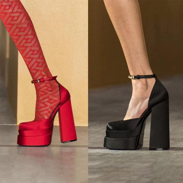 

dress shoes womens sandals high heels 2021 sandalias women platform feminina soft wedding bride plus size 43, Black