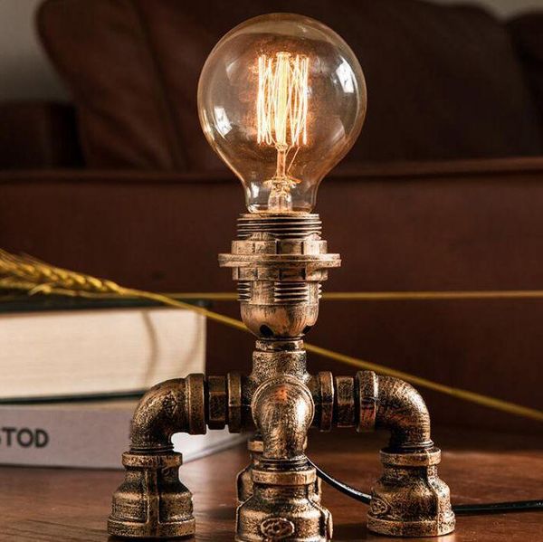 

table lamps american archaize copper desk study bedroom the head of a bed originality restores ancient ways industry wind conduit lamp