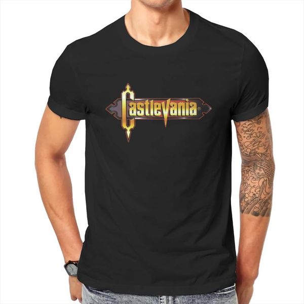 

men's t-shirts castlevania t shirt men summer t-shirt, White;black