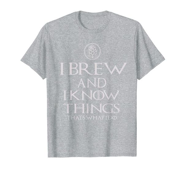 

i brew and i know things funny home brewing beer mens gift t-shirt, White;black