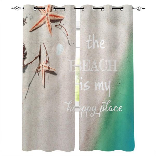 

curtain & drapes beach nautical marine life starfish decorative pattern curtains for living room, bedroom curtains, modern home