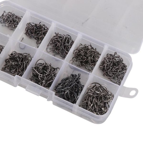 

100pcs fishing hooks barbed carbon steel single circle fishing hook jig carp hooks sea tackle accessories