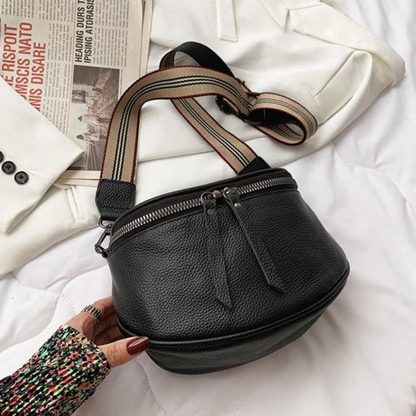 

waist bags high cortex fanny pack for women crossbody chest casual luxury soft leather lady belt purse