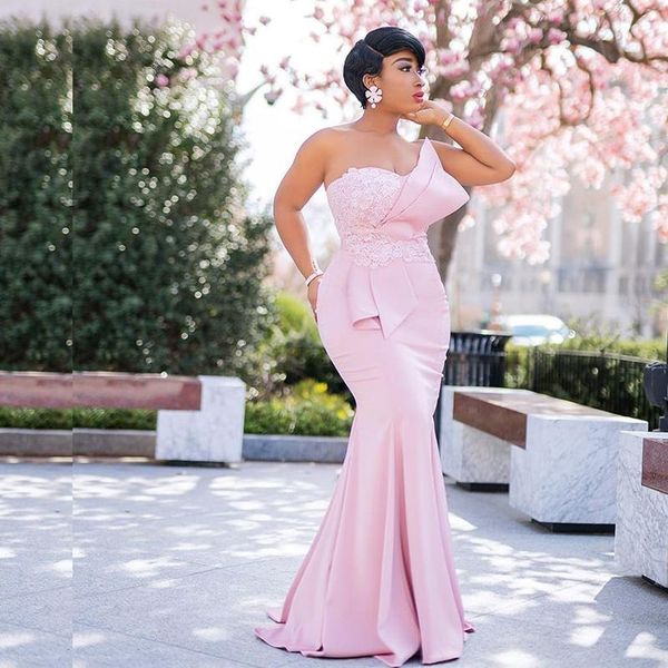 

sweetheart mermaid prom dresses with applique ruched zipper back formal party evening gowns long maid of honor dress, Black