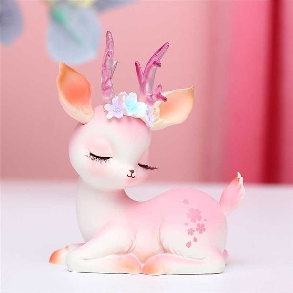 

Creative cartoon flower rhyme car mounted supplies baking cake decoration small ornaments a deer has your home