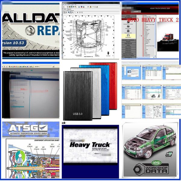 

alldata 2021 auto repair soft-ware all data v10.53+mit-chell + heavy truck+atsg + vivid 10.2 24 in1 1tb hdd for all cars & trucks