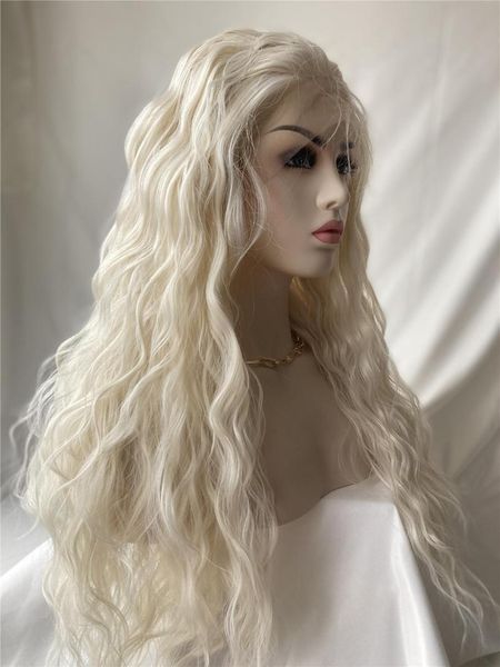 

synthetic wigs long blonde lace front for women heat resistant fiber, Black