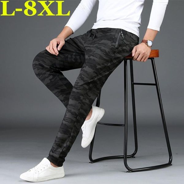 

men's pants plus size 9xl8xl casual straight spring and autumn thin health male slim trousers camouflage, Black