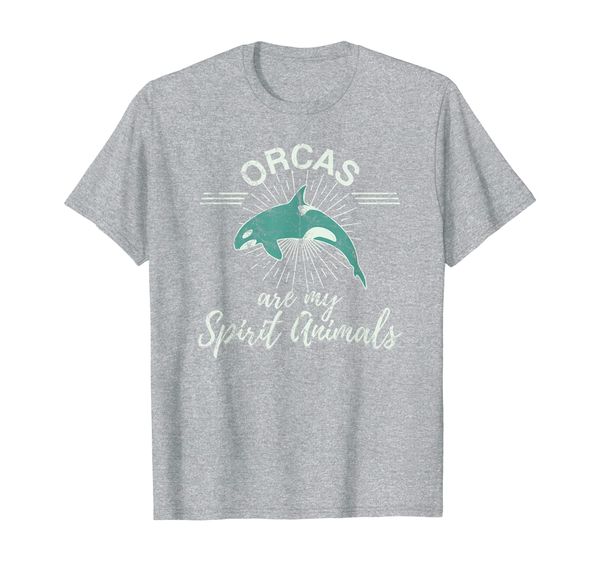 

orcas are my spirit animal t-shirt orca whale lover gift t-shirt, White;black