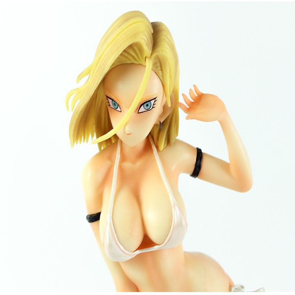 28 см аниме Android 18 купальник фигурка сексуальная девушка ПВХ фигурку игрушка Коллекционная модель куклы подарок