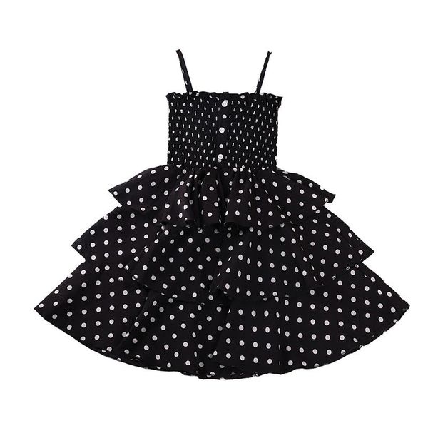 

girl's dresses 3-7years summer kid girl dress fashion casual sling polka dot princess, Red;yellow