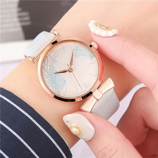 

wristwatches retro rose leaves dial design ladies watches women fashion luxury dress watch waterproof 2021 casual woman quartz leather clock, Slivery;brown