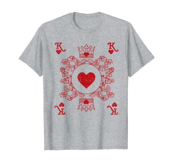 

king of hearts vintage valentines day matching shirt, White;black