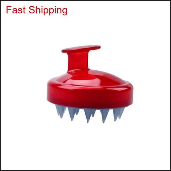 

sile hair brush shampoo scalp brush comb head spa slimming mas brush body hair washing qylynt hairclippers2011, Silver