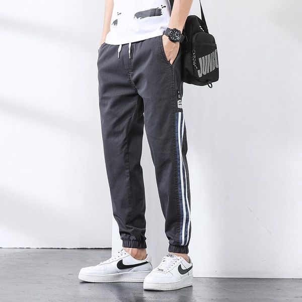 

men's pants harlan casual summer thin section 2021 fashion street trousers, Black
