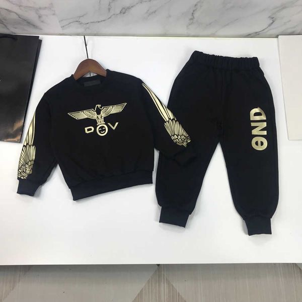 

fashion brand new autumn sweater wings suit kids clothing sets, White