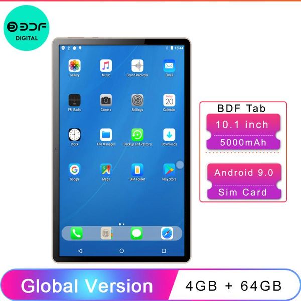 

tablet pc original andoid9.0 10.1 inch octa 8 core 4gb+64gb 3g 4g lte sim phone call on line ai support fast charging