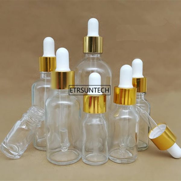 

storage bottles & jars 50pcs 15ml 50ml diy clear glass empty essential oil bottle, high grade liquid dropper bottle f3557