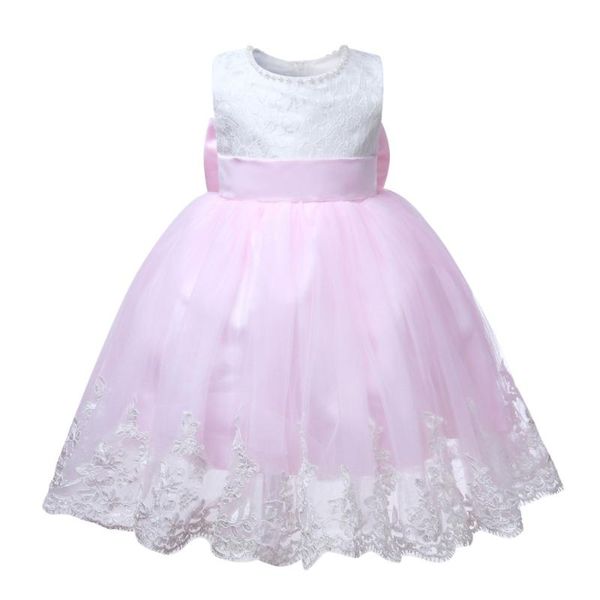 

girl's dresses baby girl lace bow christening clothes born pink dress for baptism 1 year birthday party infantil vestidos, Red;yellow
