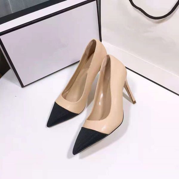 

2021 pointed toe color matching women shoes, comfortable and wear-resistant star sandals with stiletto heel, casual non-slip leather women&#, Black