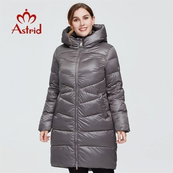 

astrid winter women's coat women long model warm parka fashion jacket hooded bio-down large sizes female clothing 9215 211216, Black
