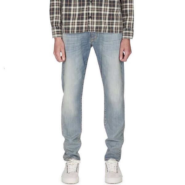 

2021 new straight men women 1:1 washed denim pants streetwear hip hop cowboy represent jeans ub51, Black