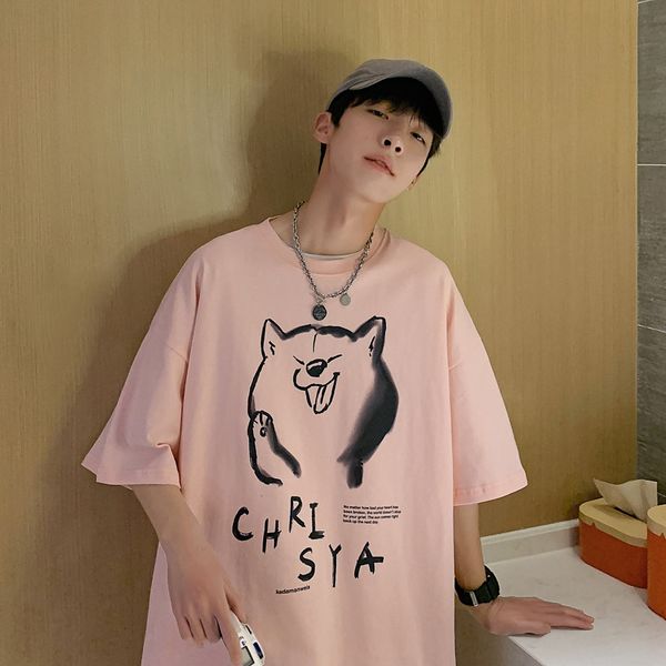 

new short sleeve t shirt for men's 2021 summer tshirt tees classic brand fashion clothes plus size m-5xl o neck z4x1, Black