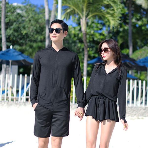 

swimsuit female fused long sleeve swimwear girls rash guard women surf suit print couple floating qianqian bathing spandex