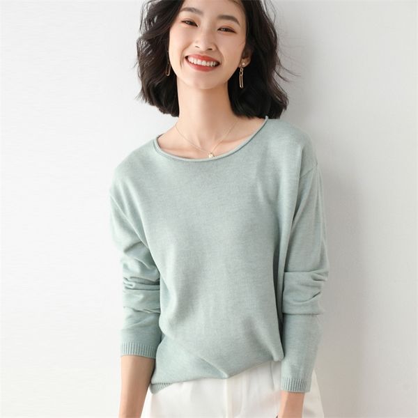 

adishree woman winter 100% cashmere sweaters and autumn knitted pullovers warm female thickening o-neck 210805, White;black