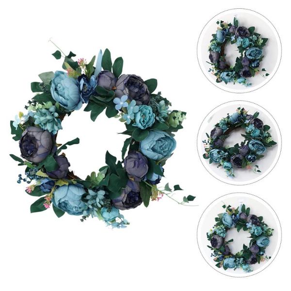 

1pc simulation peony wreath spun silk peony wreath wedding hanging garland