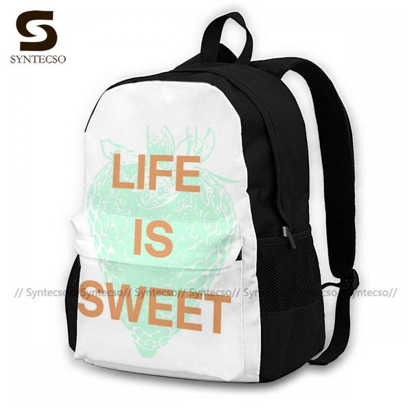 

strawberry backpacks polyester running female backpack durable elegant bags
