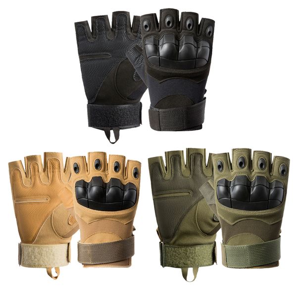 Outdoor-Sport-Handschuhe, fingerlos, Militär, Polizei, taktischer Gummi-Knöchelhandschuh