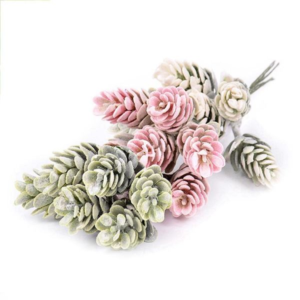 

artificial pine cone branches flower plant artificial grass christmas wedding home party decor festive decoration supplies