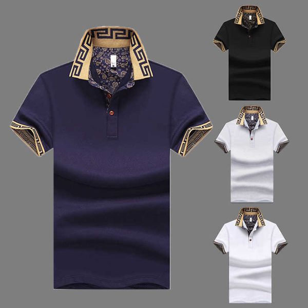 

mens designer summer polo shirt pure cotton breathable comfortable embroider short sleeves fashion casual t-shirt m-5xl, White;black
