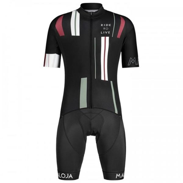 

racing sets maloja summer man triathlon short sleeve cycling jersey set skinsuit ropa ciclismo hombre bicycle clothes mtb jumpsuit, Black;blue