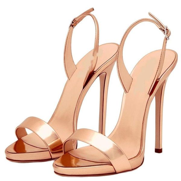 

sandals slingback open toe high heel gold european and american brands women's stiletto trade shoes2021, Black