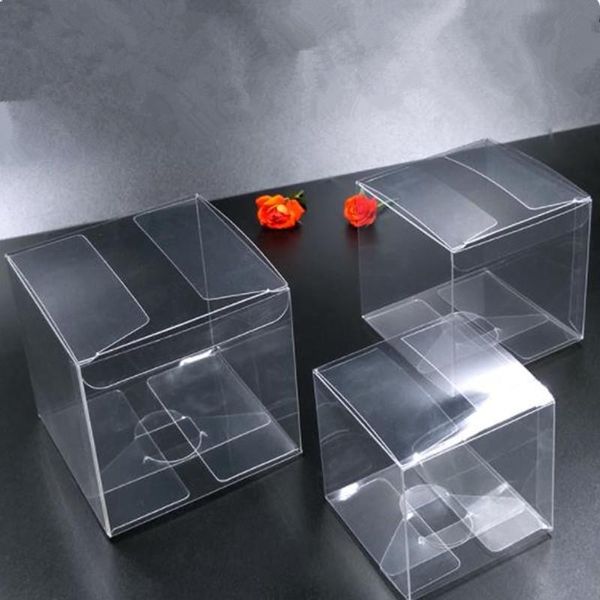 

gift wrap 50pcs clear plastic boxes for gifts pvc packing box packaging transparent candy wedding party favors