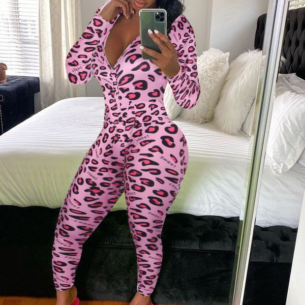 

multicolor women pajama sets autum one-piece suit pyjamas femme cartoon print jump suit sleepwear set women homewear, White