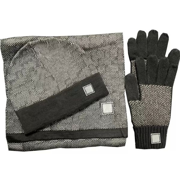 

designer mens mÃ¼tze schal handschuh set luxushut gestrickte kappen skischals maske winter outdoor mode sets 235 * bb, Blue;gray